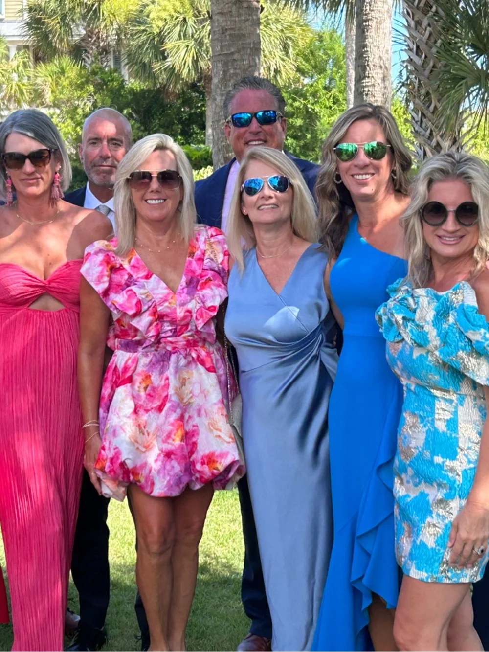 Turquoise and Gold Ruffle-Trim Mini Dress - Picture 3 of 3